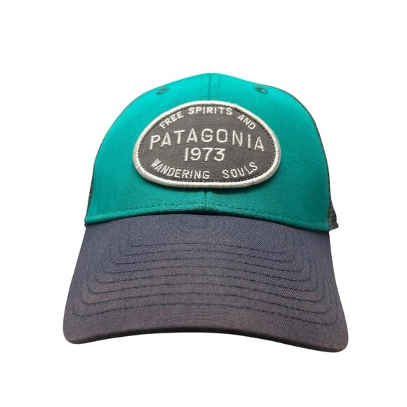 Patagonia Other - Patagonia Free Spirits & Wandering Souls Mesh Trucker Snapback Hat Cap Patch Dad